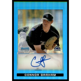 2009 Bowman Chrome Prospects Blue Refractors #BCP114b Connor Graham AU