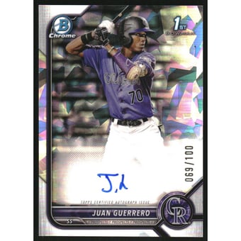 2022 Bowman Chrome Prospect Autographs Atomic Refractors #CPAJGO Juan Guerrero
