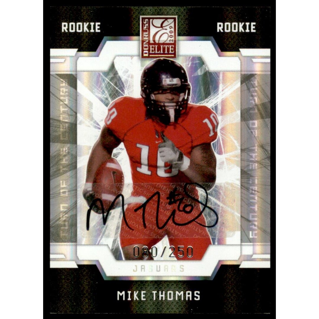 2009 Donruss Elite Turn of the Century Autographs #170 Mike Thomas/250. rookie card picture