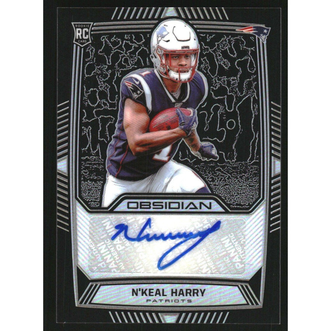 2019 Panini Obsidian Rookie Autographs #21 N'Keal Harry/100. rookie card picture
