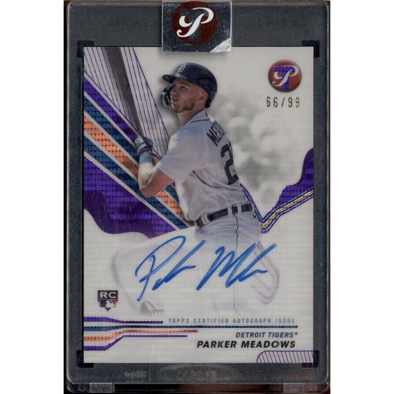 2024 Topps Pristine Autographs Purple Pristine Refractors #PAPM Parker Meadows. rookie card picture