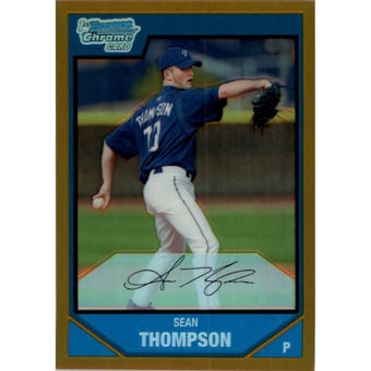2007 Bowman Chrome Prospects Gold Refractors #BC67 Sean Thompson