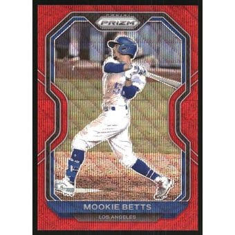 2021 Panini Prizm Prizms Red Wave #244 Mookie Betts