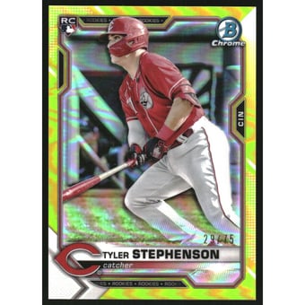 2021 Bowman Chrome Yellow Refractors #87 Tyler Stephenson