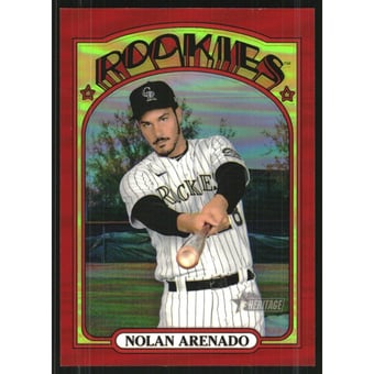 2021 Topps Heritage Chrome Red Refractors #313 Nolan Arenado