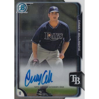 2015 Bowman Chrome Prospect Autographs #BCAPCG Casey Gillaspie