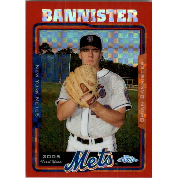 2005 Topps Chrome Update Red X-Fractors #123 Brian Bannister FY. rookie card picture