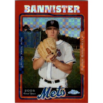 2005 Topps Chrome Update Red X-Fractors #123 Brian Bannister FY