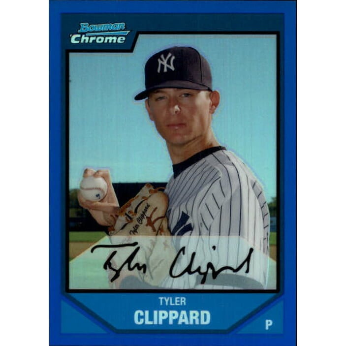 2007 Bowman Chrome Prospects Blue Refractors #BC200 Tyler Clippard. rookie card picture