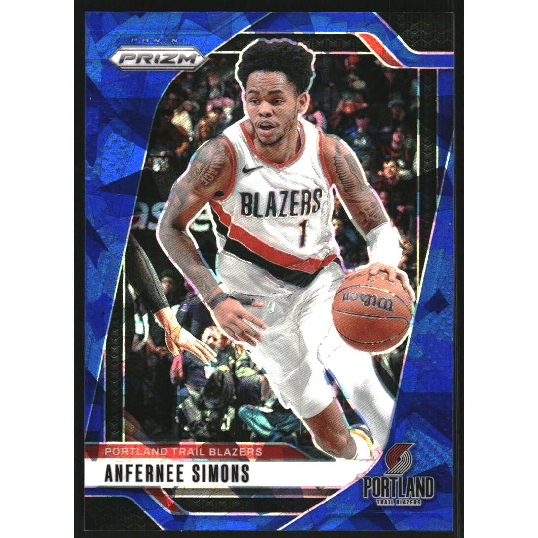 2024-25 Panini Prizm Prizms Blue Ice #45 Anfernee Simons. rookie card picture
