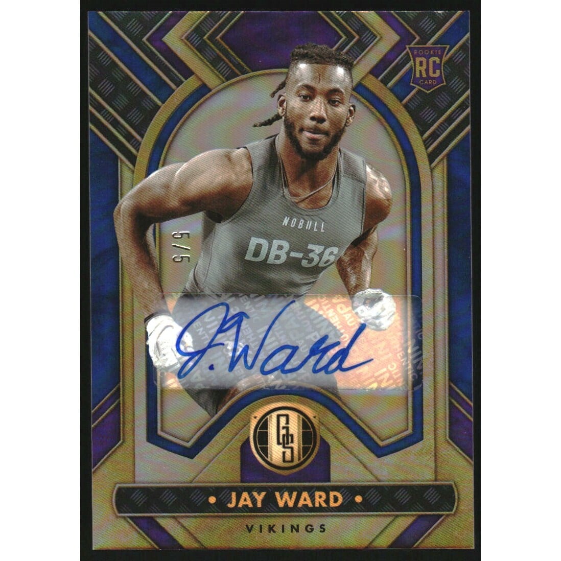 2023 Panini Gold Standard Rookies Autographs Sapphire #152 Jay Ward. rookie card picture