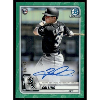 2020 Bowman Chrome Rookie Autographs Green Refractors #CRAZC Zack Collins