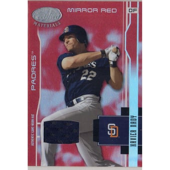 2003 Leaf Certified Materials Mirror Red Materials #158 Xavier Nady Hat/60