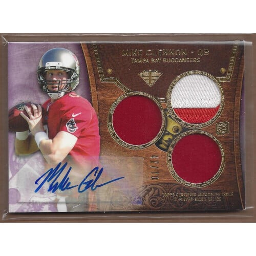 2013 Topps Triple Threads Purple #116 Mike Glennon JSY AU. rookie card picture