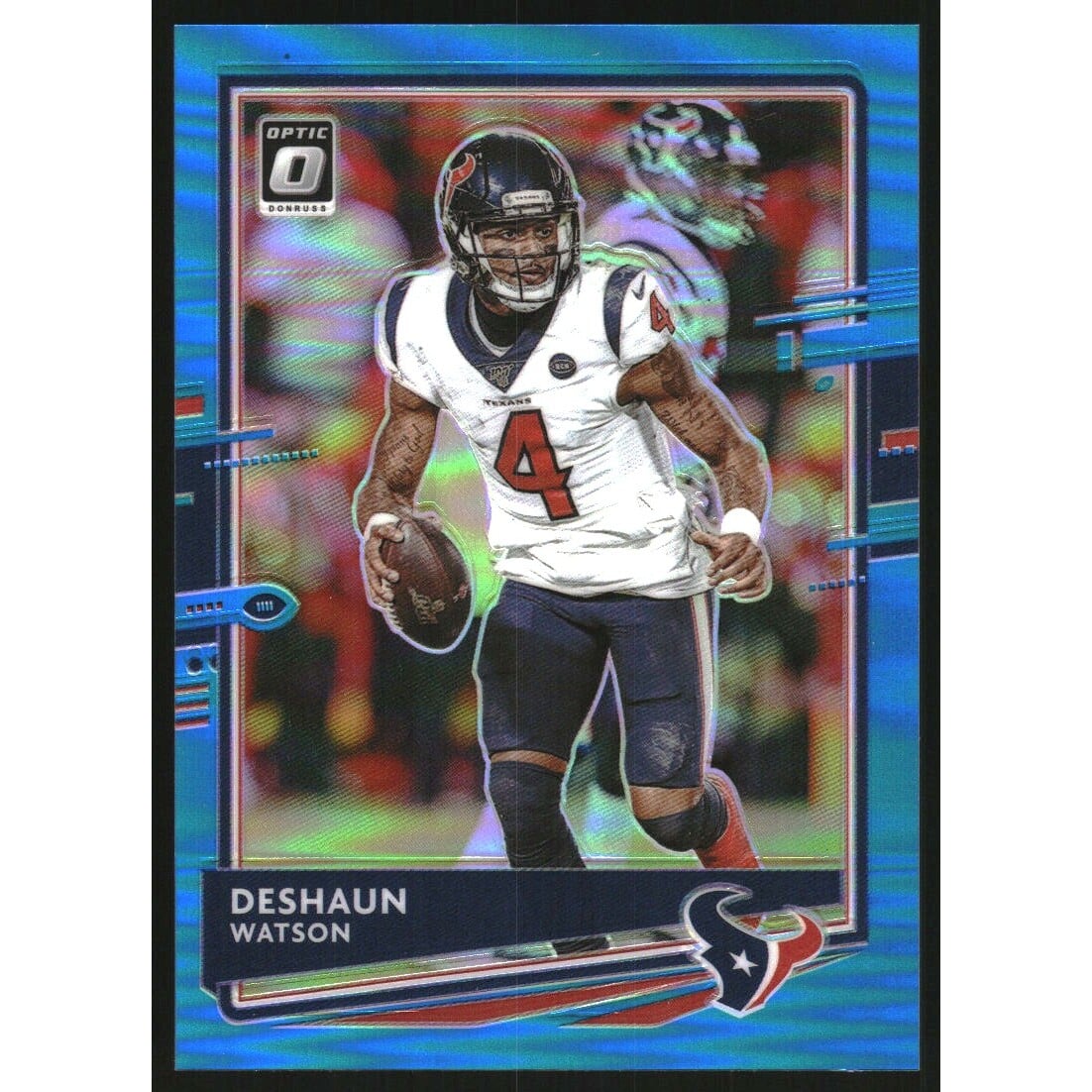 2020 Donruss Optic Aqua #42 Deshaun Watson. rookie card picture