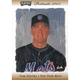 2003 Playoff Portraits Materials Combo Bronze #77 Tom Glavine Bat-Jsy