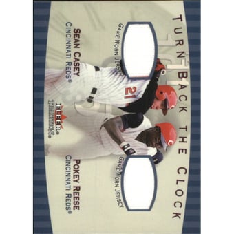 2001 Fleer Tradition Turn Back the Clock Game Jersey #TBC17 Sean Casey/Pokey Reese