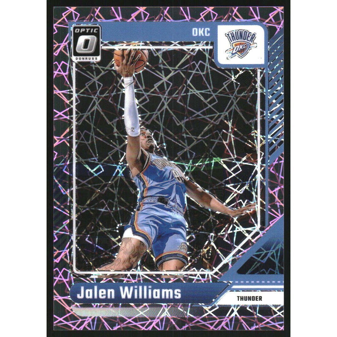 2024-25 Donruss Optic Pink Velocity #225 Jalen Williams. rookie card picture