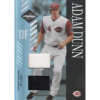2003 Leaf Limited Threads Double #141 Adam Dunn H Hat-Jsy/25
