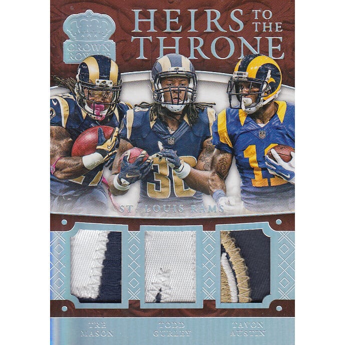 2015 Crown Royale Heirs to the Throne Materials Trios Silver #2 Tavon Austin/Todd Gurley/Tre Mason