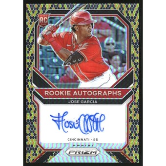 2021 Panini Prizm Rookie Autographs Prizms Snake Skin #60 Jose Garcia/35