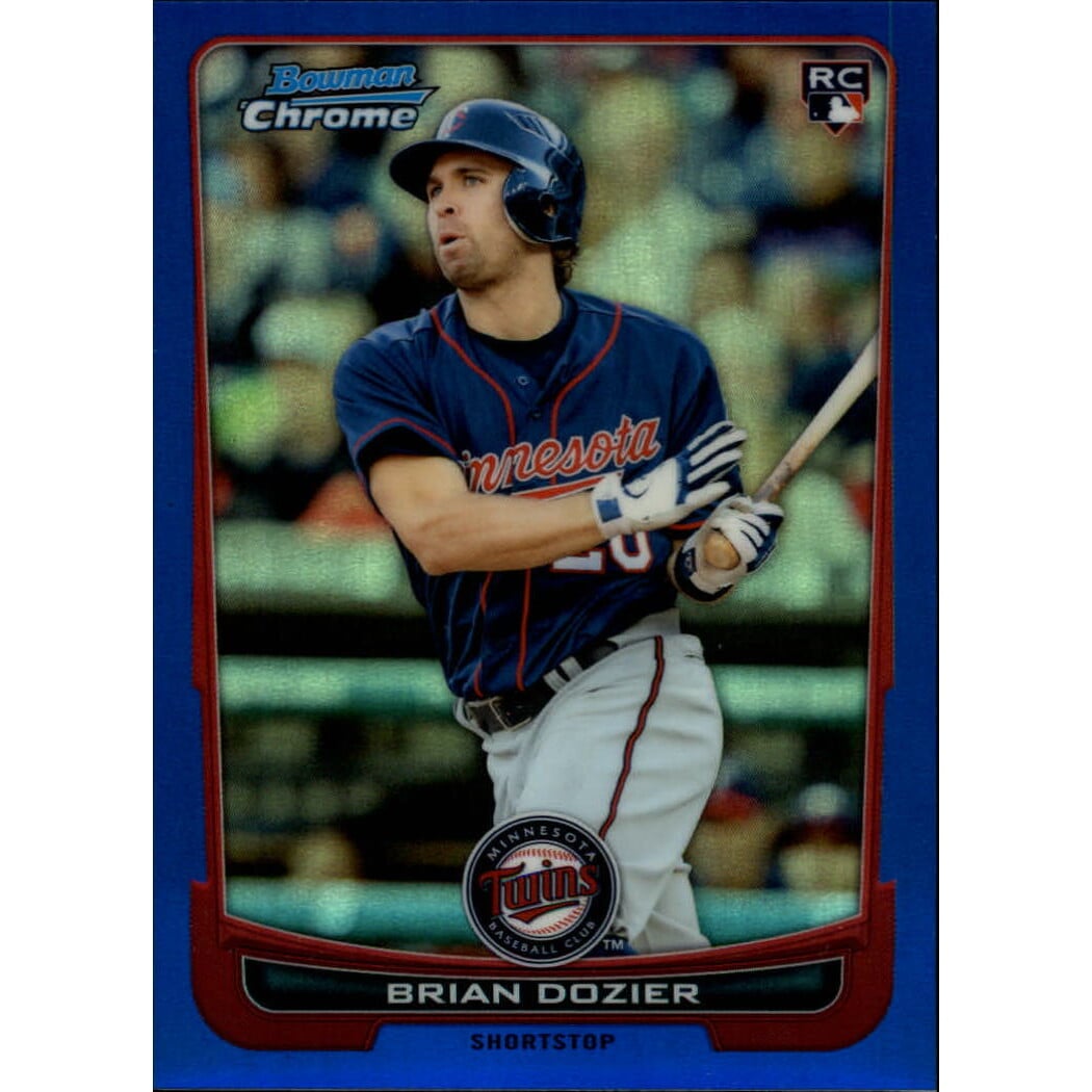 2012 Bowman Chrome Blue Refractors #91 Brian Dozier. rookie card picture