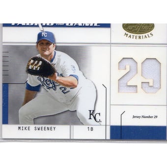 2003 Leaf Certified Materials Fabric of the Game #104JN Mike Sweeney JN/29