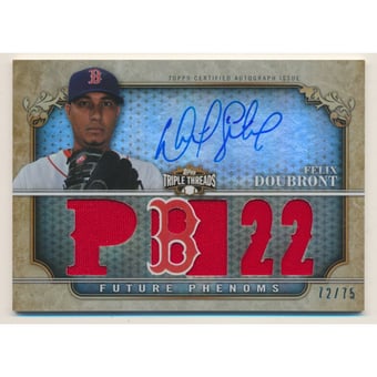 2013 Topps Triple Threads Sepia #125 Felix Doubront JSY AU