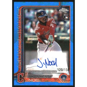 2025 Topps Chrome Logofractor Rookie Autographs Blue Refractors #RAJN Jhonkensy Noel