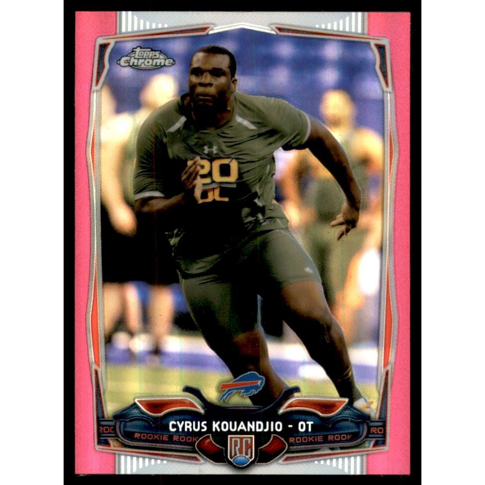 2014 Topps Chrome Mini Pink Refractors #119 Cyrus Kouandjio. rookie card picture