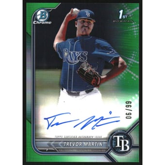 2022 Bowman Chrome Draft Autographs Green Refractors #CDATM Trevor Martin