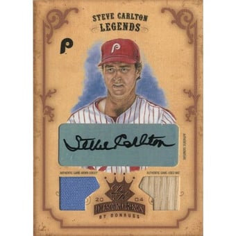 2004 Diamond Kings DK Combos Bronze #172 Steve Carlton LGD Bat-Jsy/5