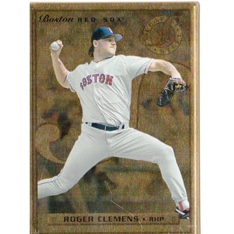 1996 Leaf Preferred Steel Gold #63 Roger Clemens