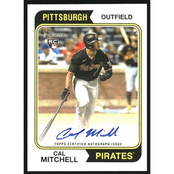 2023 Topps Heritage Real One Autographs #ROACML Cal Mitchell