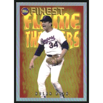 2022 Finest Flashbacks Flame Throwers Refractors #FT2 Nolan Ryan