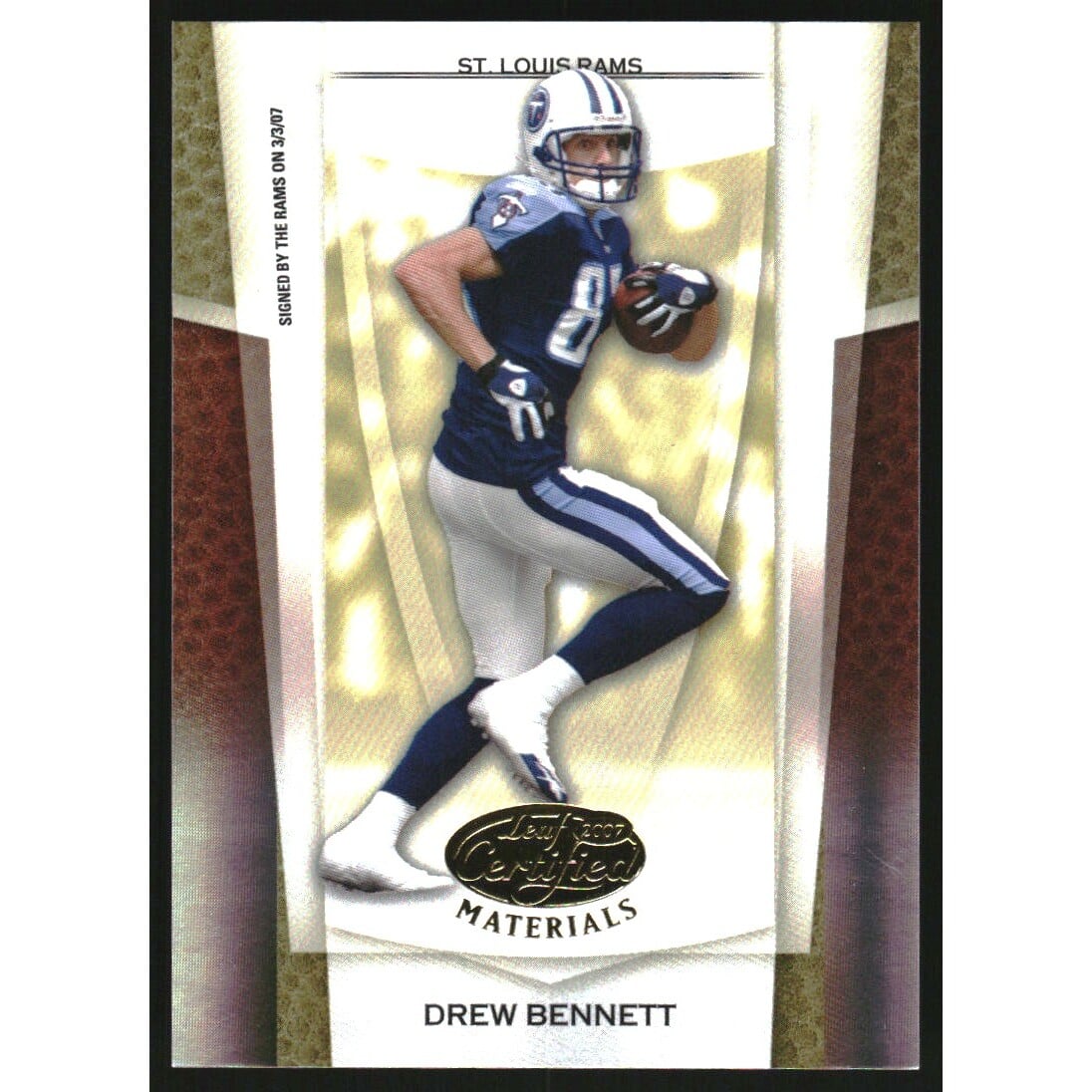 2007 Leaf Certified Materials Mirror Gold #65 Drew Bennett