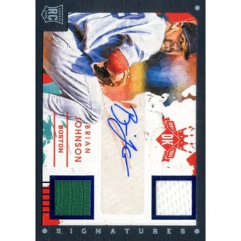 2016 Diamond Kings Rookie Material Signatures Framed Blue #RSBJ Brian Johnson