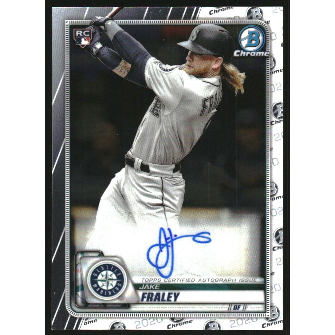 2020 Bowman Chrome Rookie Autographs #CRAJF Jake Fraley. rookie card picture