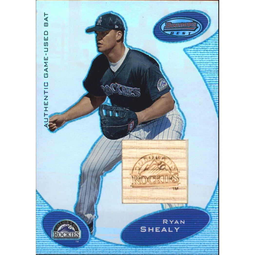 2003 Bowman's Best Blue #RSB Ryan Shealy FY Bat. rookie card picture