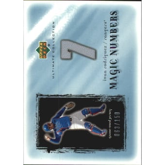 2001 Ultimate Collection Magic Numbers Game Jersey #MNIR Ivan Rodriguez