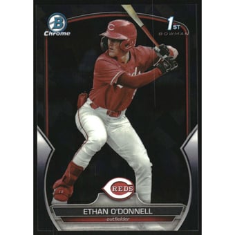 2023 Bowman Chrome Draft Sapphire Black Refractors #BDC56 Ethan O'Donnell