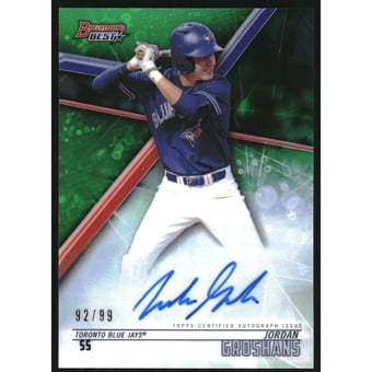 2018 Bowman's Best Best of '18 Autographs Green Refractors #B18JG Jordan Groshans
