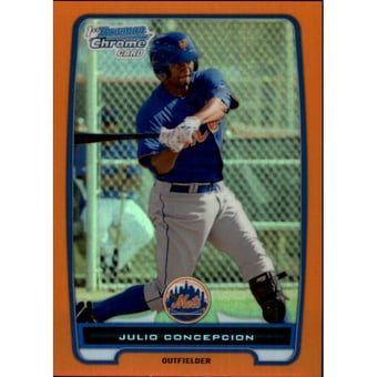 2012 Bowman Chrome Prospects Orange Refractors #BCP189 Julio Concepcion