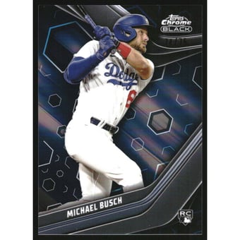 2023 Topps Chrome Black Blue Refractors #89 Michael Busch