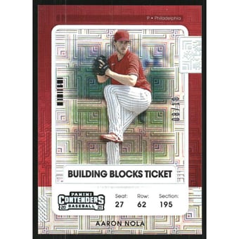 2021 Panini Contenders Building Blocks #93 Aaron Nola/10