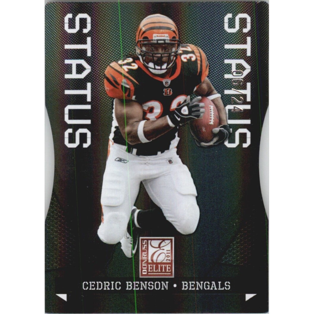2011 Donruss Elite Status Black #21 Cedric Benson. rookie card picture