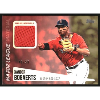 2019 Topps Major League Materials Gold #MLMXB Xander Bogaerts S2