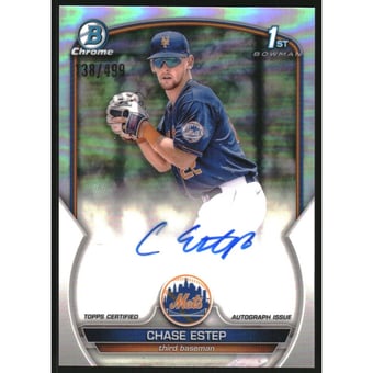 2023 Bowman Chrome Prospect Autographs Refractors #CPACE Chase Estep