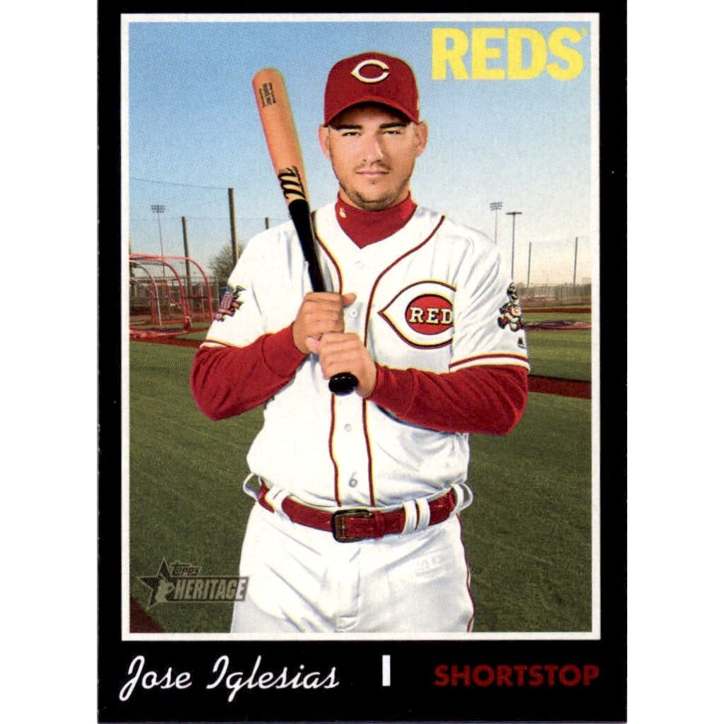 2019 Topps Heritage Black Border #643 Jose Iglesias. rookie card picture