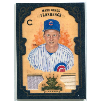 2004 Diamond Kings DK Materials Framed Gold #152 Mark Grace FB Bat-Jsy/5